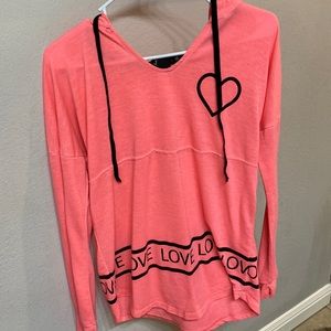 Hot pink love hoodie